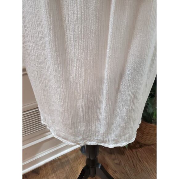 Naif Women's White 100% Rayon Cold Shoulder Long Sleeve Knee Length Dress 2X - Picture 5 of 15